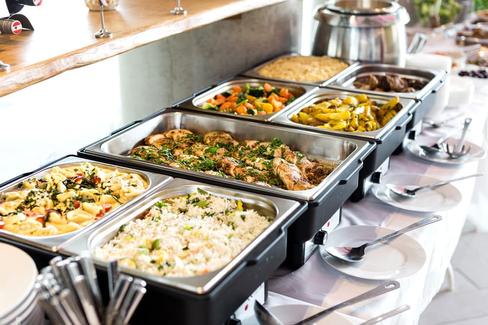 Buffet im Eventbereich von URBAN's Wien