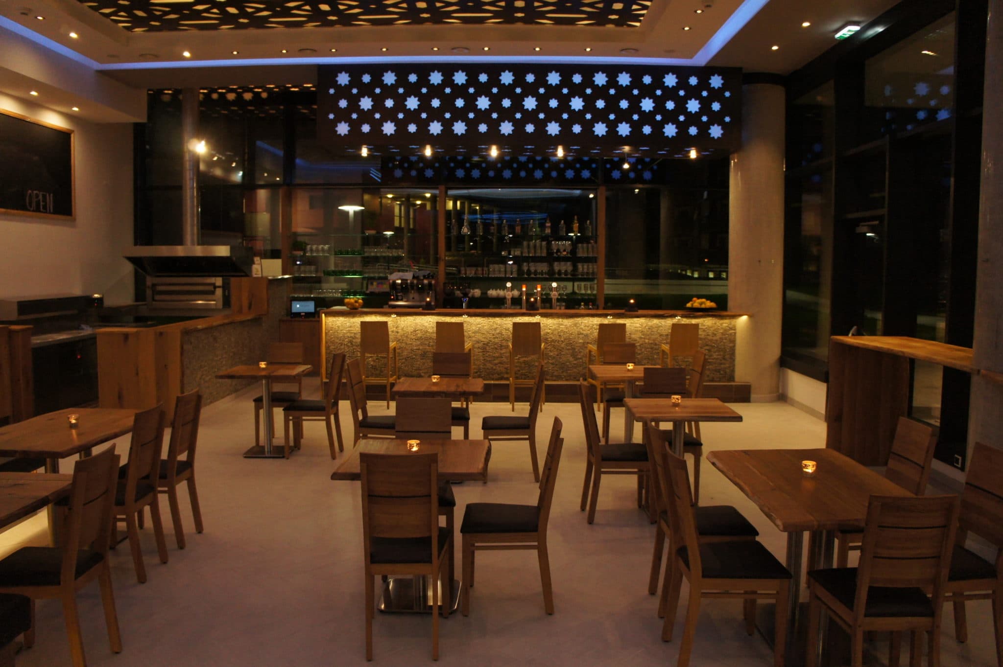 Abendliches Ambiente im URBAN's Eventbereich Wien